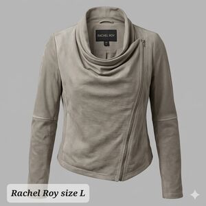 SALE!!! Rachel Roy Asymmetrical zip Suede jacket